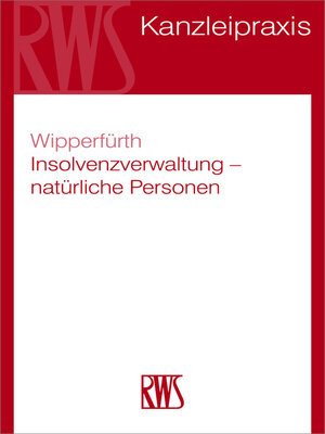 cover image of Insolvenzverwaltung – Natürliche Personen